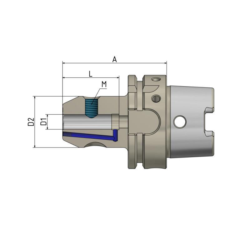 End Mill Holder Weldon "4 x Cool Tool" HSK-A 63 - 16 - 80 G2.5 25,000/min. corrosion protected