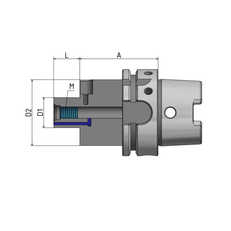 Shell Mill Holder "Cool Tool" HSK-A 63 - 22 - 75 G2.5 25,000/min.