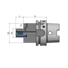 Державка для насадної фрези "Cool Tool" HSK-A 63 - 27 - 160 G2.5 25 000/хв.