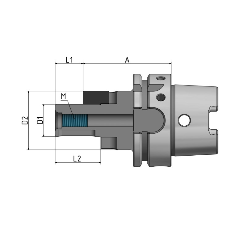 Combi Shell Mill Holder HSK-A 63 - 27 - 100 G2.5 25,000/min.