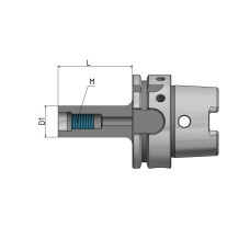 Threaded Shank Adapter HSK-A 63 - 16 - 25 G2.5 25,000/min. cylindrical