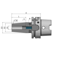 Shrink Fit Chuck 4.5° HSK-A 63 - 12 - 200 G2.5 25,000/min.