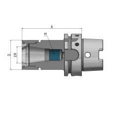"Hawk Eye" ® Precision ER Collet Chuck HSK-A 63 - ER16 - 75 G2.5 25,000/min.