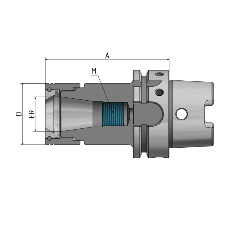 "Hawk Eye" ® Precision-ER-Collet Chuck HSK-A 63 - ER40 - 85 G2.5 25,000/min.