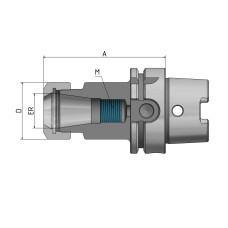 ER-цанговий патрон HSK-A 100 - ER32 - 160 G2,5 25 000/хв.