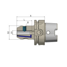 Тримач для кінцевої фрези Weldon "4 x Cool Tool" HSK-A 100 - 20 - 100 G2.5 25 000/хв., захищений від корозії