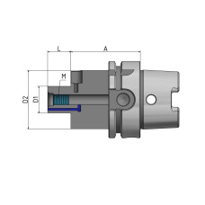 Декоративний тримач для фрези "Cool Tool" HSK-A 100 - 16 - 160 G2.5 25 000/хв.