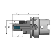 Комбінований тримач для насадного фрезера HSK-A 100 - 40 - 70 G2.5 25 000/хв.