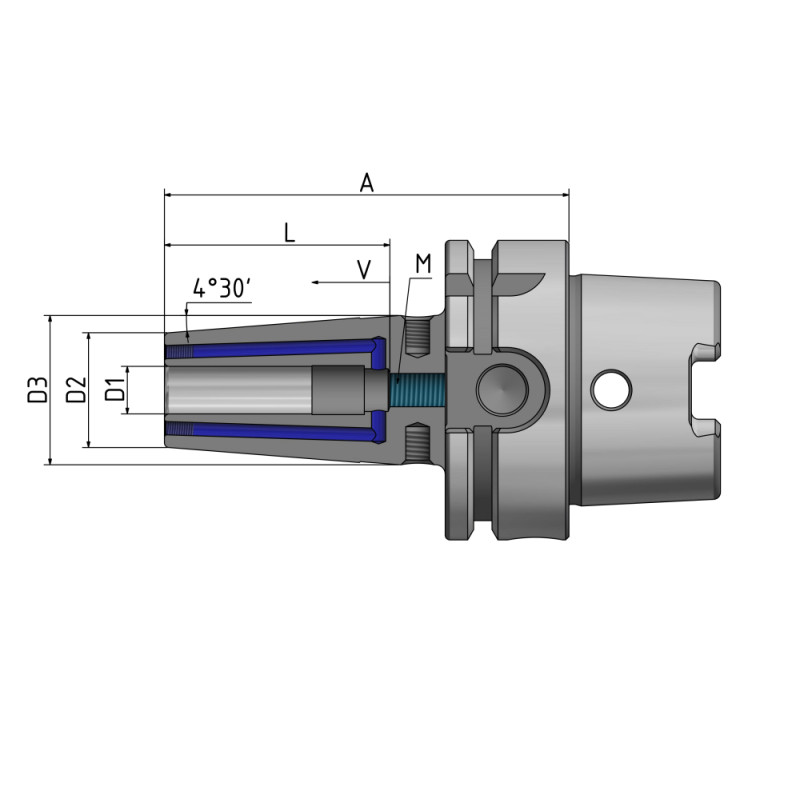 Shrink Fit Chuck 4.5° "Cool Tool" HSK-A 100 - 10 - 130 G2.5 25,000/min.