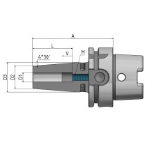 Shrink Fit Chuck 4.5° HSK-A 100 - 6 - 200 G2.5 25,000/min.