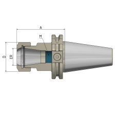 ER-цанговий патрон SK 40 - ER40 - 70 G2,5 25 000/хв. захищений від корозії