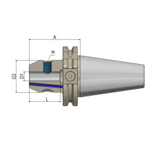End Mill Holder Weldon "4 x Cool Tool" SK 40 - 12 - 50 G2.5 25,000/min. corrosion protected