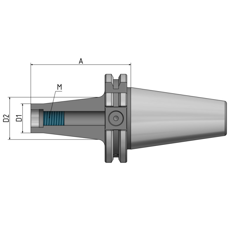 Threaded Shank Adapter SK 40 - M10 - 50 G2.5 25,000/min. conical
