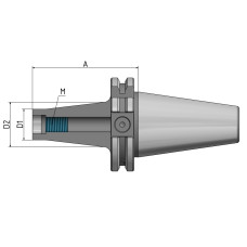Threaded Shank Adapter SK 40 - M12 - 75 G2.5 25,000/min. conical