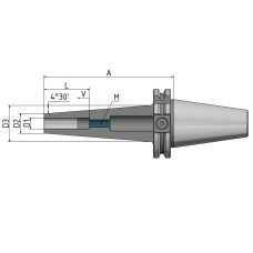 Shrink Fit Chuck 4.5°, slim SK 40 - 12 - 120 G2.5 25,000/min.
