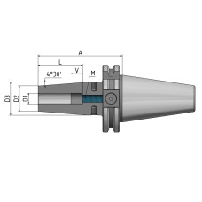 Shrink Fit Chuck 4.5° SK 40 - 10 - 130 G2.5 25,000/min.