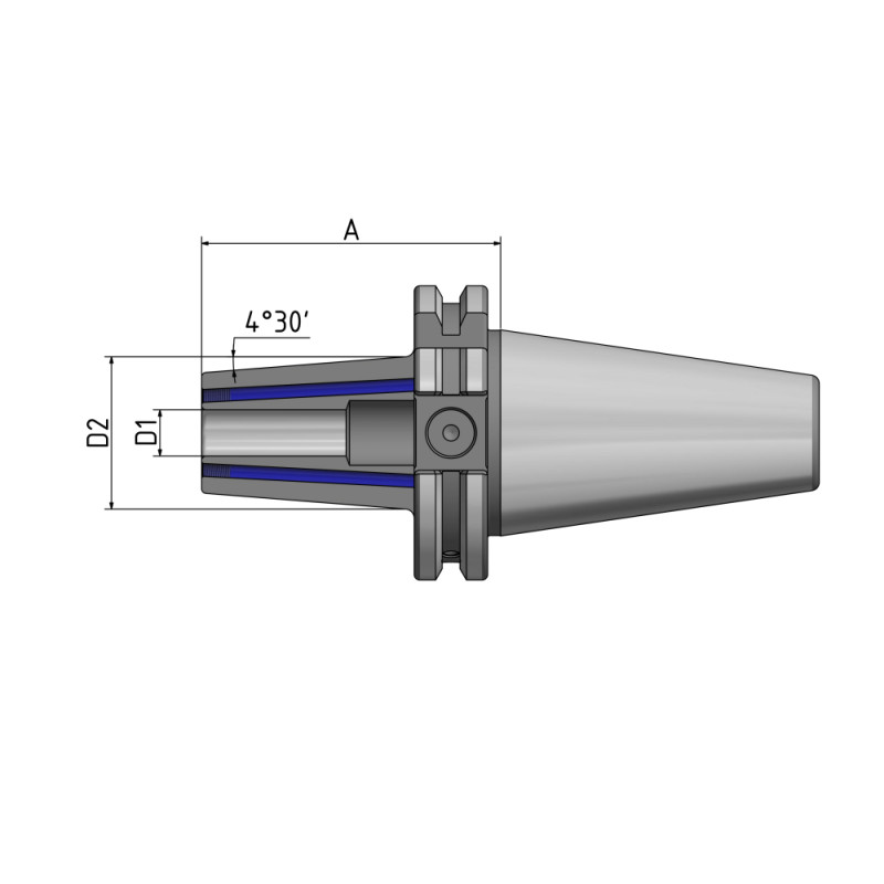Shrink Fit Chuck 4.5°, slim "Cool Tool" SK 40 - 6 - 120 G2.5 25,000/min. "Cool Tool" not resealable