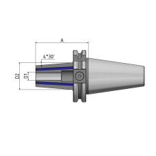 Shrink Fit Chuck 4.5°, slim "Cool Tool" SK 40 - 10 - 120 G2.5 25,000/min. "Cool Tool" not resealable