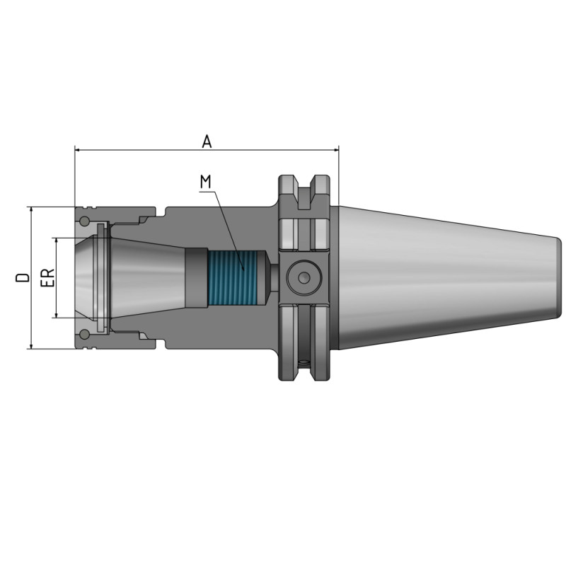"Hawk Eye" ® Precision-ER-Collet Chuck SK 40 - ER20 - 70 G2.5 25,000/min.
