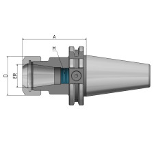 Цанговий патрон ER SK 50 - ER16 - 100 G2,5 25 000/хв.