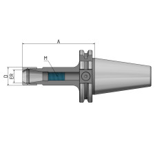 Цанговий патрон ER "Mini" SK 50 - ER25 - 100 G2.5 25 000/хв.