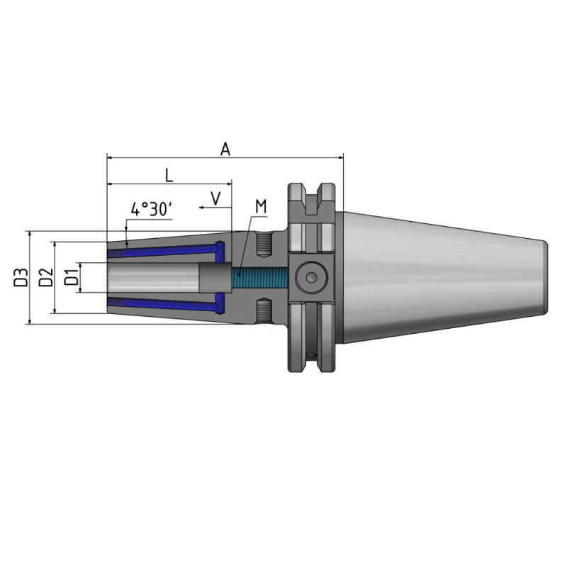 Shrink Fit Chuck 4.5° "Cool Tool" SK 50 - 10 - 80 G2.5 25,000/min.