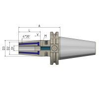 Термозатискний патрон 4,5° "4 x Cool Tool" SK 50 - 12 - 80 G2,5 25 000/хв., захист від корозії