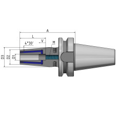 Термозатискний патрон 4,5° "Cool Tool" BT 40 - 25 - 100 G2,5 25 000/хв.