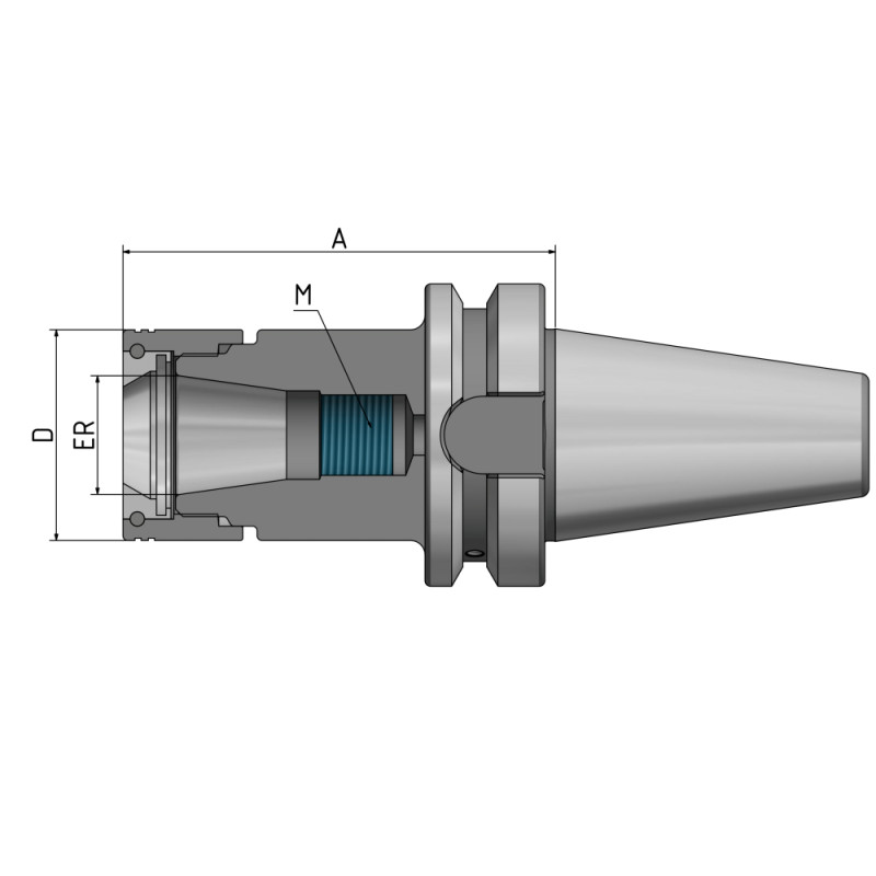 "Hawk Eye" ® Precision ER Collet Chuck "Mini" BT 40 - ER11 - 100 G2.5 25,000/min.