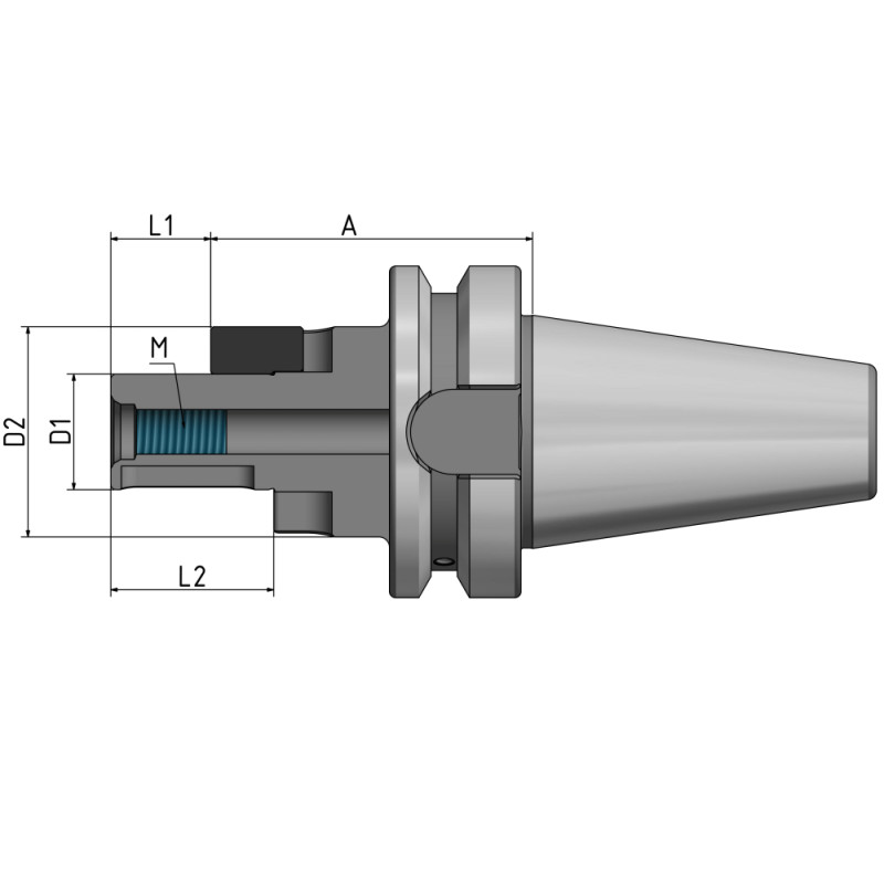 Combi Shell Mill Holder BT 50 - 40 - 70 G2.5 25,000/min.