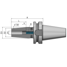 Shrink Fit Chuck 4.5° BT 50 - 10 - 100 G2.5 25,000/min.