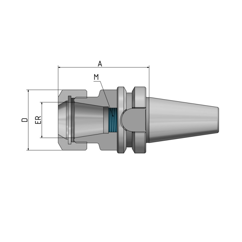 ER-Collet Chuck "BT Double Contact" BTD 30 - ER25 - 60 G2.5 25,000/min.