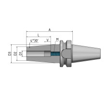 Термозатискний патрон 4,5° "BT Double Contact" BTD 30 - 5 - 80 G2,5 25 000/хв.