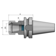 Цанговий патрон ER "BT Double Contact" BTD 40 - ER25 - 100 G2.5 25 000/хв.