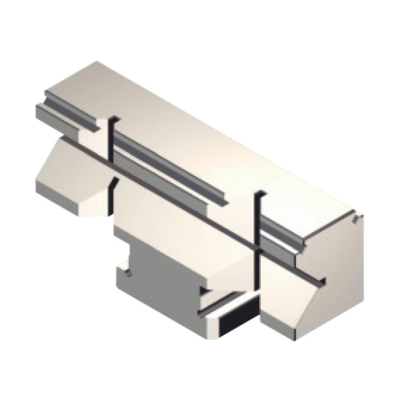 Size 4 / 175mm ART.215 Prismatic Intermediate Jaw with Step Jaw Plates for Gerardi Standard Series Vices
