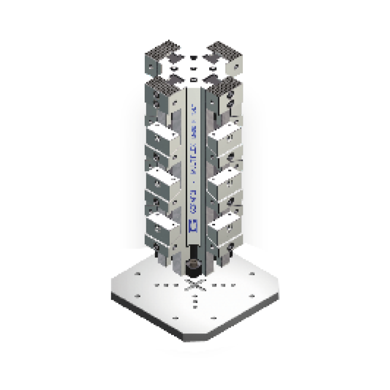 Size 2 x 500 Vice Tower with Serrated Jaws - ART.602S Series (Gerardi)