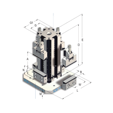 Size 4 x 700 Standard Vice Tower - ART.700 Series (Gerardi)