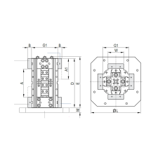 Size 4 x 700 Vice Tower Without Jaws - ART.855C Series (Gerardi)