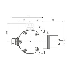 Biglia BMT40 Adjustable Driven Tool ER16 External Coolant, 1 to 1 Ratio, H105 (Gerardi)