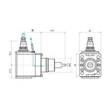 Інструмент Biglia BMT55 з прямим кутом для фрезерування торців з приводом від оправки (Gerardi)