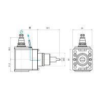 Інструмент Biglia BMT55 з прямим кутом, зовнішня подача охолодження, 10 мм, цапфа, співвідношення 1:1, H70 (Gerardi)