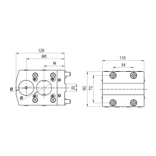 BMT60 Boring Bar Holder Double (Gerardi)
