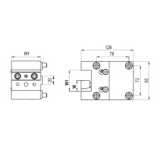 BMT60 OD Turning Tool Holder, Double Sided 1" (Gerardi)