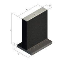 450x110x525mm Тумба с обработанным основанием, 2-сторонняя ART55B