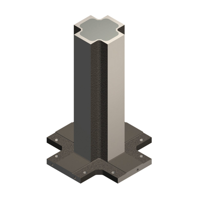 233x500x850mm Base Finished Cross Cube Tombstone - ART57B (Gerardi)