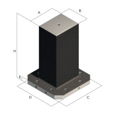 360x260x550mm Base Finished Rectangular Cube Tombstone - ART54B (Gerardi)
