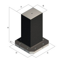 Base Finished Rectangular Cube Tombstone - ART54B (Gerardi)