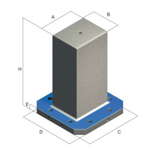 350x250x750mm Completely Machined Rectangular Cube Tombstone - ART54C (Gerardi)