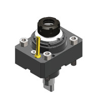 DMG Mori MS40A Straight Driven Tool ER25 Internal (100 bar) Coolant, 1 to 1 Ratio (Gerardi)