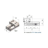 Modular Elements 100mm Size 1 Double Fixed Jaw Section & Base - ART104 (Gerardi)